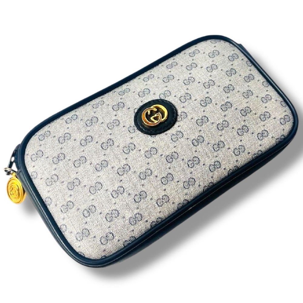 Gucci Vintage GG Supreme Monogram Canvas Clutch Wallet Pouch - Picture 2 of 11